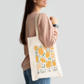 Retro Yellow Lemon Inspiratie Quote Tote Bag
