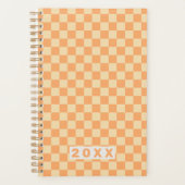 Retro Yellow Orange Checkerboard 2026 Planner (Voorkant)