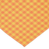 Retro Yellow Orange Gingham Picnic Table Decor Tafelkleed (Gekanteld)