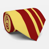 Retro Yellow Red Stripes Pattern Stropdas (Opgerold)