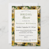 Retro Yellow Sunflower Krantenblad Vrijgezellenfee Kaart (Voorkant)