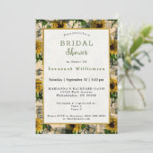 Retro Yellow Sunflower Krantenblad Vrijgezellenfee Kaart (Staand voorkant)