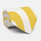 Retro Yellow Swirl Pattern Stropdas (Opgerold)