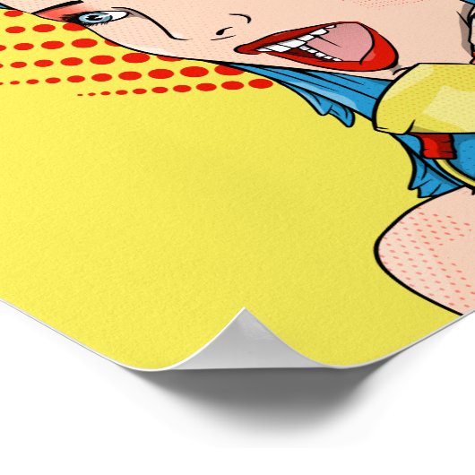 Retro Yellow Telefoon Poster (Hoek)