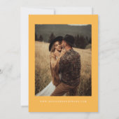 Retro Yellow Wedding Save the Date (Achterkant)