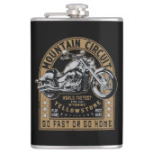 Retro Yellowstone Motorcycle Heupfles (Voorkant)
