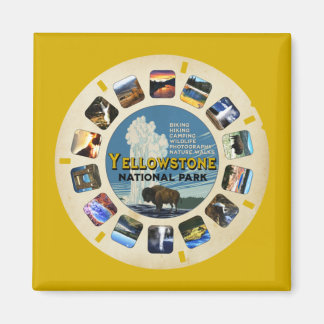 RETRO  YELLOWSTONE NATIONAAL PARK SOUVENIR MAGNEET