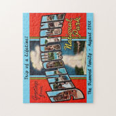 Retro Yellowstone National Park 11x14 Legpuzzel (Verticaal)