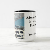 Retro Yellowstone National Park Bizon Cadeau Mok (Midden)