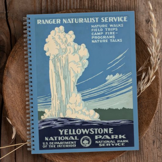  Retro Yellowstone National Park Reizen Notitieboek