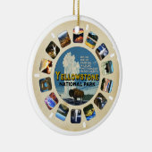 Retro Yellowstone National Park Souvenir Keramisch Ornament (Rechts)
