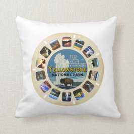 Retro Yellowstone National Park Souvenir Kussen