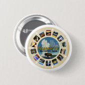 Retro  Yellowstone National Park Souvenir Ronde Button 5,7 Cm (Voorkant /achterkant)