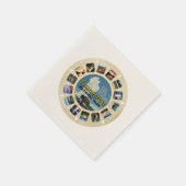 Retro  Yellowstone National Park Souvenir Servet (Hoek)