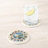 Retro Yellowstone National Park Souvenir Zandsteen Onderzetter (Zijkant)