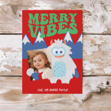 Retro Yeti Whimsical Kinder Kerst