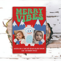 Retro Yeti Whimsical Twee Kinder foto Kerst