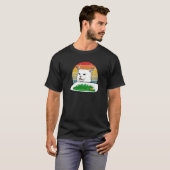 Retro Yling Confused Cat Internet Meme Vegan Kit T-shirt (Voorkant volledig)