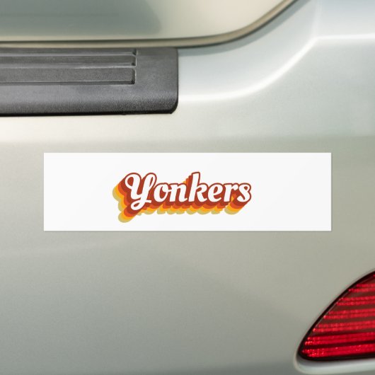 Retro Yonkers New York Bumpersticker (Op auto)