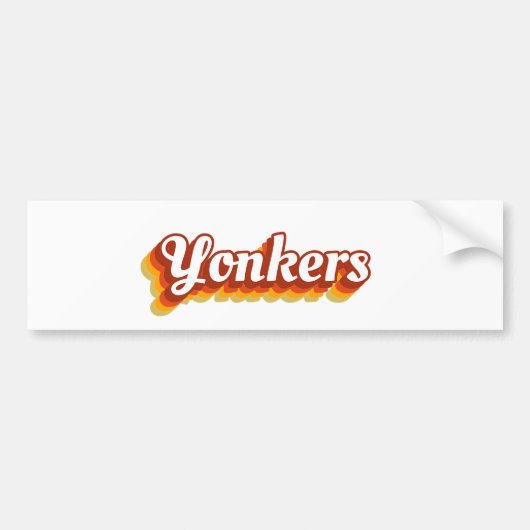 Retro Yonkers New York Bumpersticker (Voorkant)