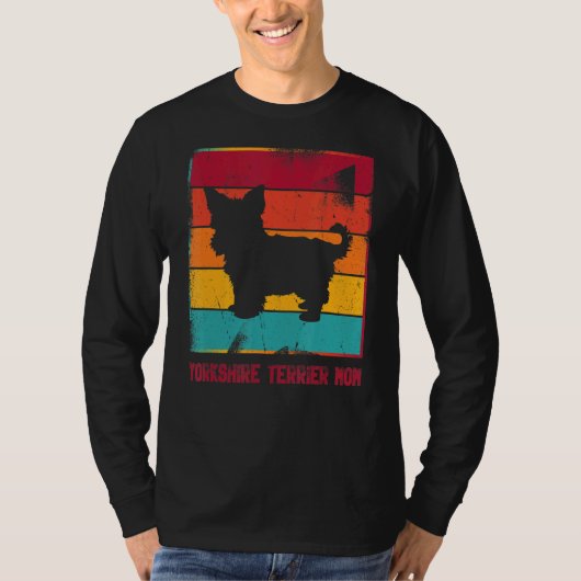 Retro Yorkshire Terrier Moeder Eigenaar Moeder Hui T-shirt (Voorkant)