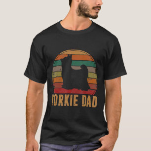 Retro Yorkshire Terrier Papa Gift Hond Eigenaar Pe T-shirt