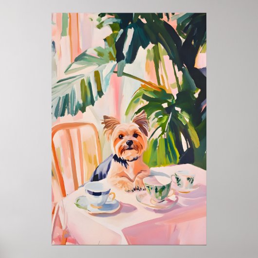 Retro Yorkshire Terrier Poster, Yorkshire Terrier Poster (Voorkant)