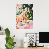 Retro Yorkshire Terrier Poster, Yorkshire Terrier Poster (Thuiskantoor)