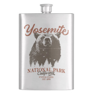 Retro Yosemite National Park California Black Beer Flacon