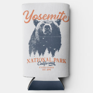Retro Yosemite National Park California Black Beer Seltzer Blikjeskoeler