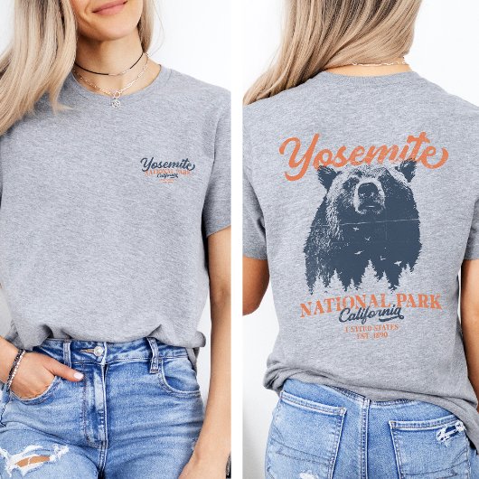 Retro Yosemite National Park California Black Beer T-shirt