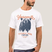 Retro Yosemite National Park California Black Beer T-shirt (Voorkant)