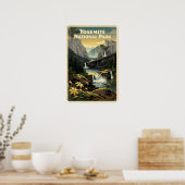 Retro Yosemite National Park Poster (Keuken)