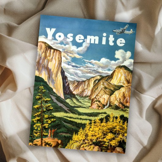  Retro Yosemite National Park Reizen Briefkaart