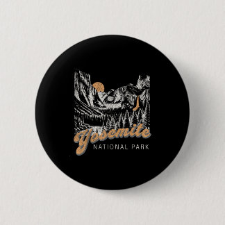 Retro Yosemite National Park Usa Vintage Dames Me Ronde Button 5,7 Cm
