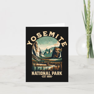 Retro Yosemite National Park VS Vintage Wandelen  Kaart