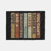 Retro You Can't E Me I Have Three Daughters And A  Fleece Deken (Voorkant (Horizontaal))