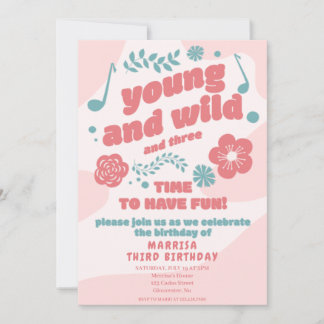 RETRO YOUNG AND WILD BIRTHDAY CARDS KAART
