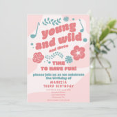 RETRO YOUNG AND WILD BIRTHDAY CARDS KAART (Staand voorkant)