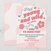 RETRO YOUNG AND WILD BIRTHDAY CARDS KAART (Voorkant / Achterkant)