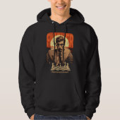 Retro Young Bobby Fischer "Chess is War" Quote Hoodie (Voorkant)