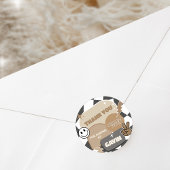 Retro Young Wild en drie verjaardagsfeestje Ronde Sticker