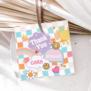 Retro Young Wild en drie verjaardagsfeestjes Bedankjes Labels