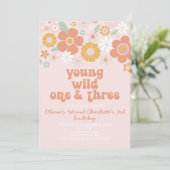 Retro Young Wild One en Drie Kaart (Staand voorkant)
