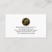 Retro Your Name Powers Plug Visitekaartje (Achterkant)