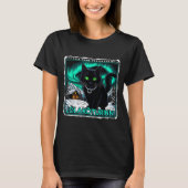 Retro Yule Cat Icelandic This Home Protected Jólak T-shirt (Voorkant)