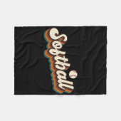 Retro Zachte Grafiek - Zachte Fleece Deken (Voorkant (Horizontaal))