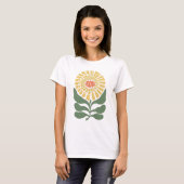 Retro "Zachte Mama" Bloem Typography Design T-shirt (Voorkant volledig)