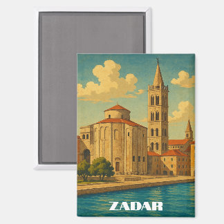 Retro  Zadar Kroatië Reizen Magneet