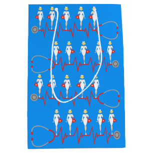 Retro Zak van de Gift van de Verpleegster Medium Cadeauzakje